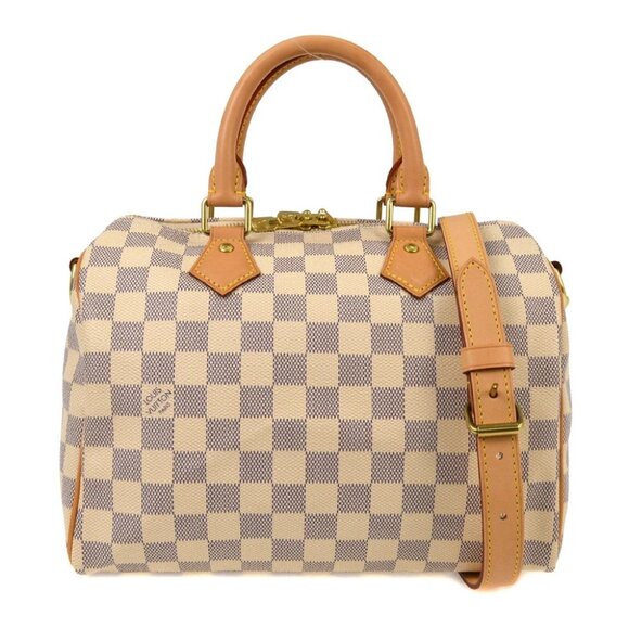 Louis Vuitton Damier Azur Speedy Bandouliere 25 2way Handbag N40608 NQ00748 - Picture 1 of 5